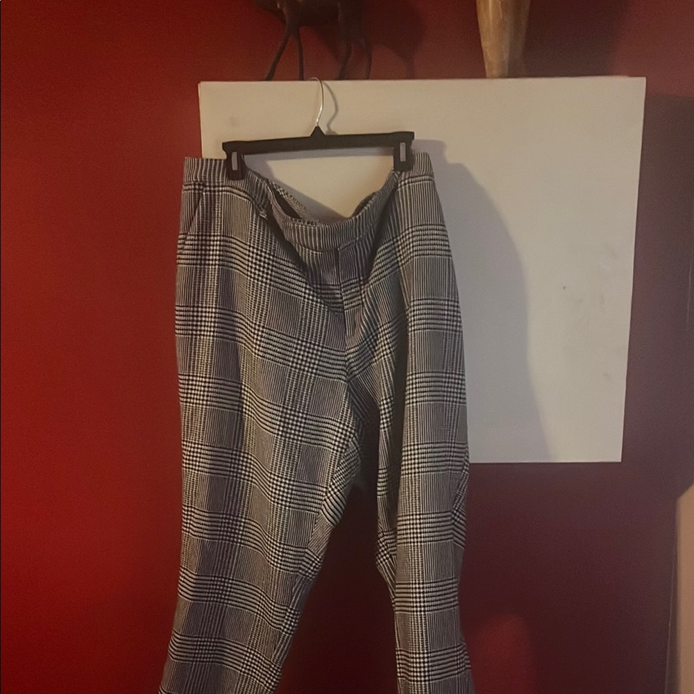 Polo by Ralph Lauren Black and White Plaid Pants